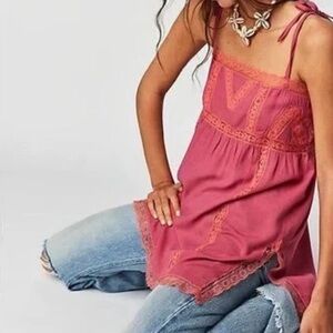 Free People One Elise Tunic in Mademoiselle Combo Color New with Tags Size XL